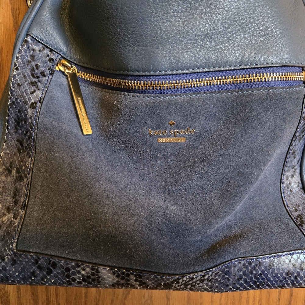 Kate Spade Blue Leather and Suede Women's Bag